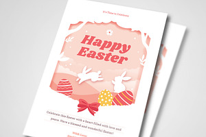 Paper Art Illustration Easter Card