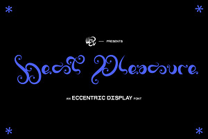 BEST PLEASURE eccentric display font