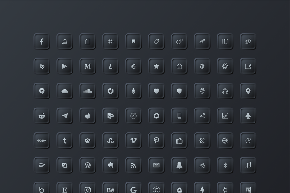 iOS 14 Custom Neumorphic Home Icons, an Icon by Delightful Design (Photo 7 of 11)