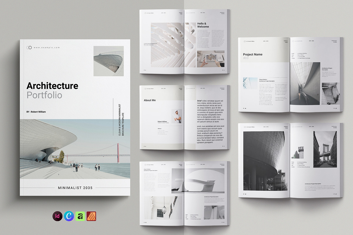 Architecture Portfolio Template, a Brochure Template by NorthPeak (Photo 1 of 16)