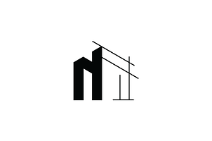 Geometric Letter N Architect Logo