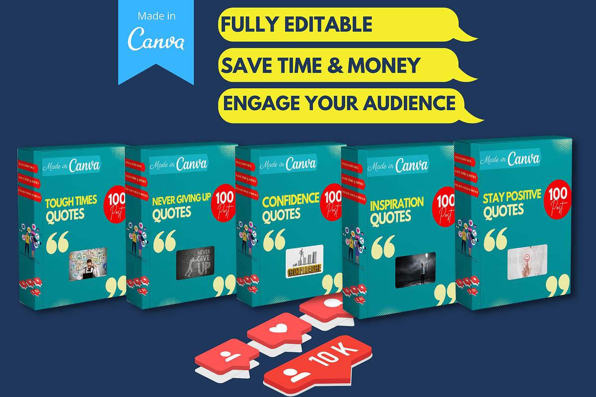 500 Motivation Quotes Bundle, a Social Media Template by Viral Content Design (Photo 3 of 7)