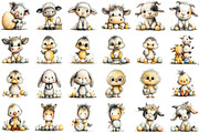 Whimsical Easter Farm Animal Clipart, an Illustration by Sublimation Artist (Thumbnail 2 of 7)