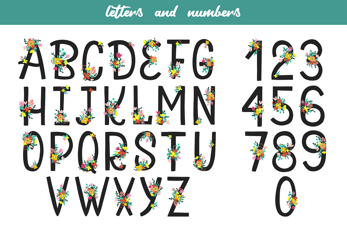 Floral Alphabet and Numbers, a Decorative Illustration by Anna Krestiannykova (Photo 7 of 8)