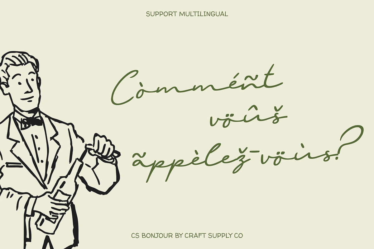 CS Bonjour – Signature Script Font, a Script Font by Craft Supply Co. (Photo 7 of 8)