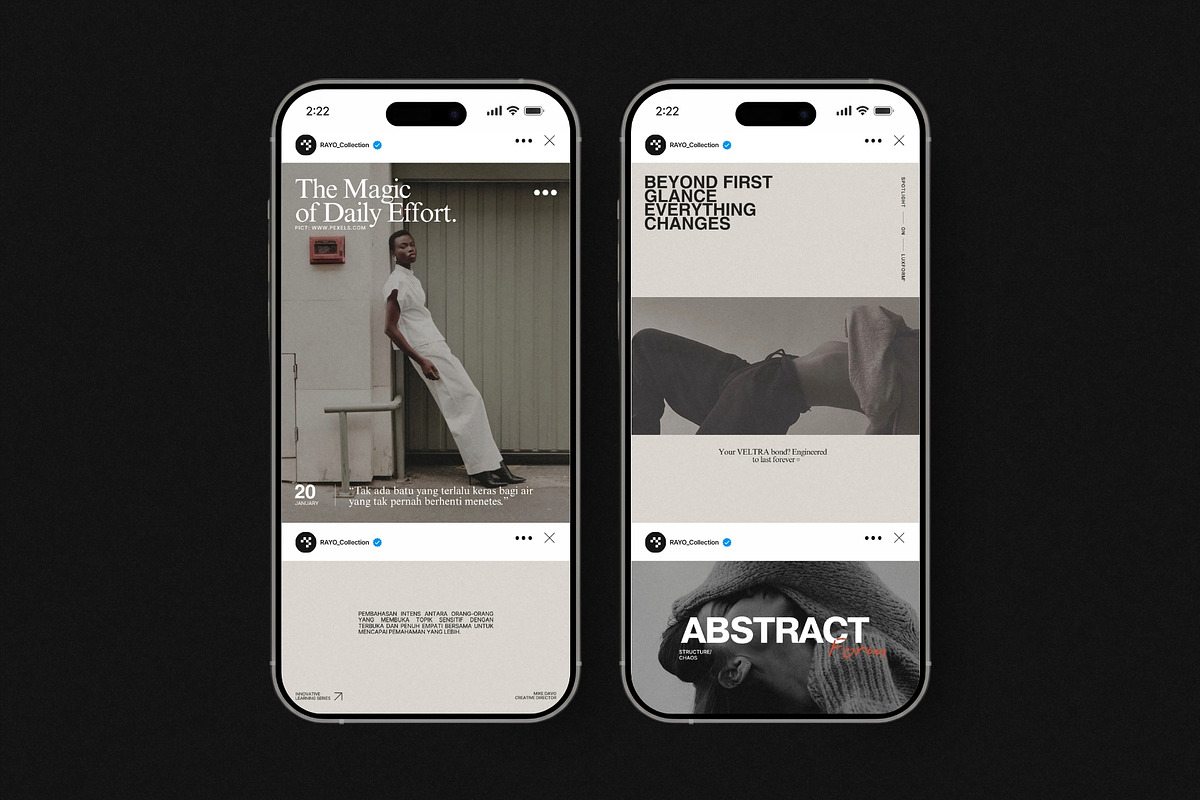 RAYO | Instagram Post & Story (II), a Social Media Template by Pixel Grid (Photo 3 of 10)