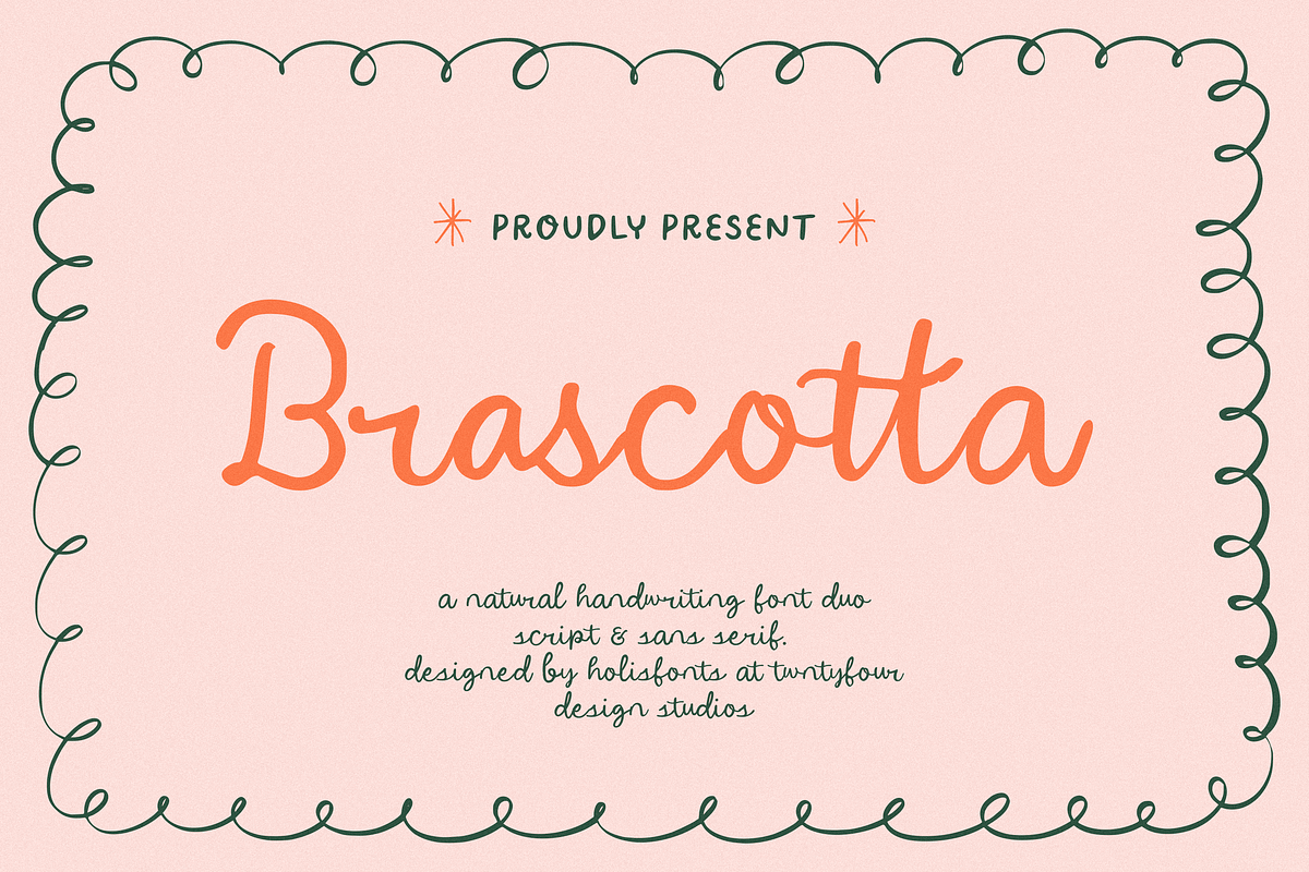 Brascotta Natural Font Duo, a Script Font by 24Design Studios (Photo 1 of 8)