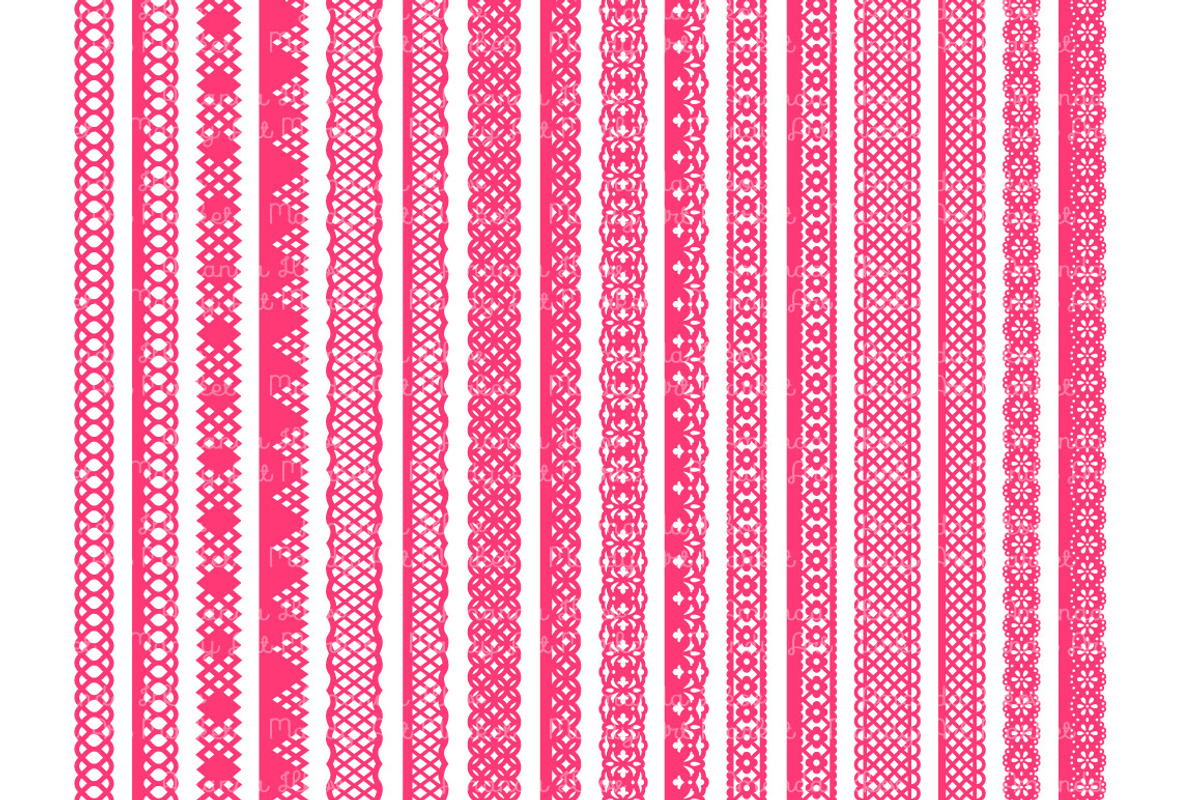 Hot Pink Lace Clipart & Vectors, an Illustration by Amanda Ilkov (Photo 5 of 5)