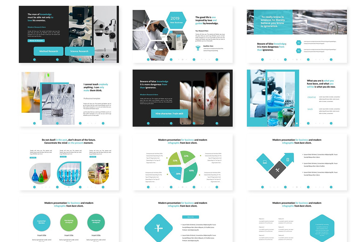 Laboratory - Keynote Template, a Presentation Template by AQR Studio