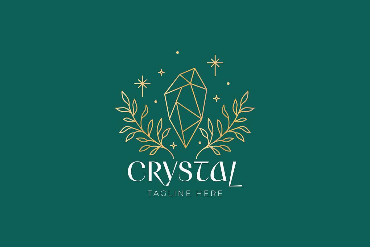 Mystical Crystal Quartz Gem Logo, a Branding & Logo Template by Signatoro (Photo 2 of 3)