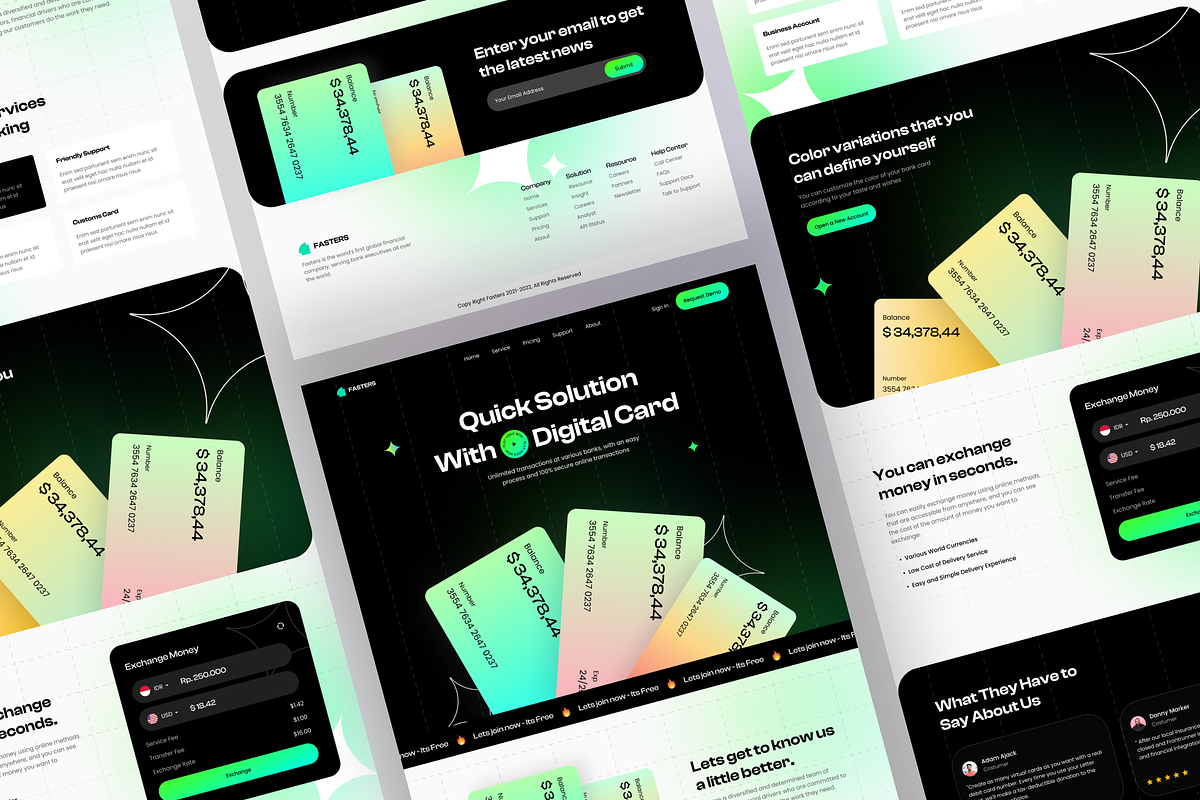 Fasters - Digital Banking Landing, a Landing Page Template by SundayWorkTeam (Photo 3 of 3)