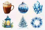 Frosty Christmas Clipart, an Illustration by Dream Creation (Thumbnail 4 of 7)