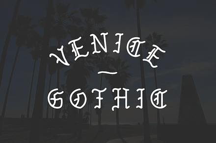Venice Gothic - A Monoline Typeface, a Blackletter Font by Millieangelo