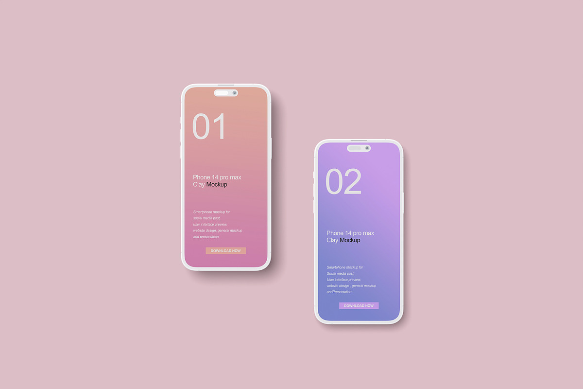 Iphone 14 Clay Mockup, an iPhone Mockup by rahmatmoscae (Photo 14 of 20)