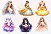 Cute Princess Clipart PNG, an Illustration by Dream Creation (Thumbnail 6 of 7)