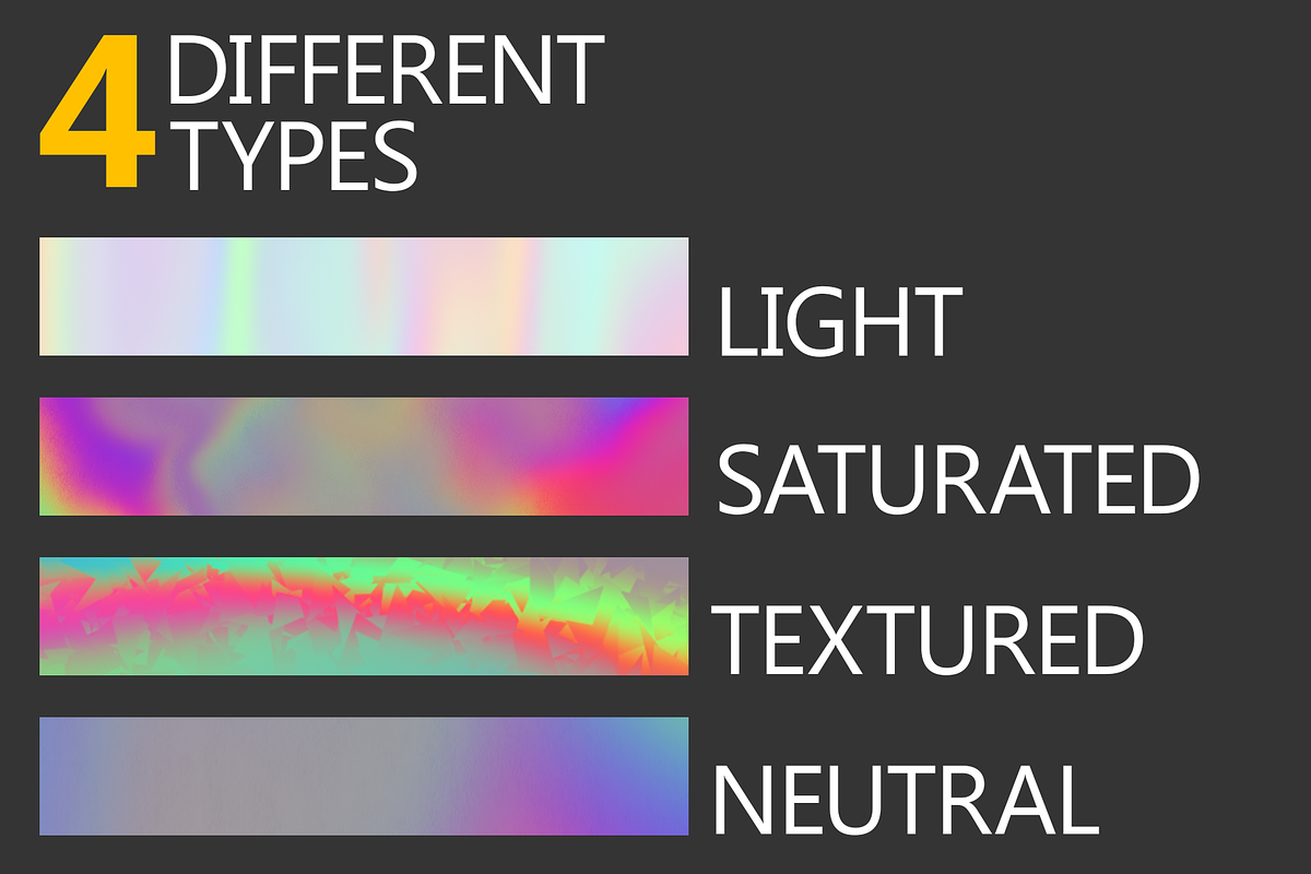 50 Holographic textures, a Background Graphic by yegor.kumachov (Photo 3 of 6)