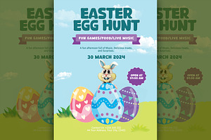 Easter egg hunt flyer template, a Flyer Template by kamalrawat_gd