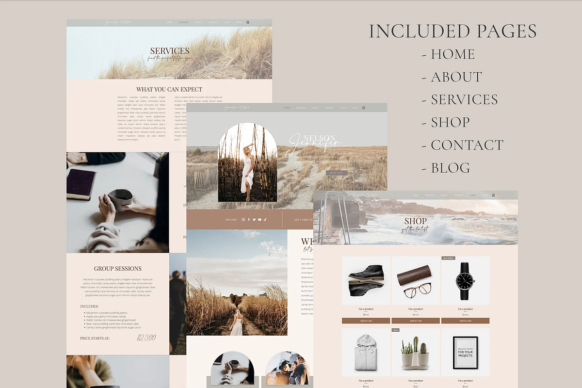 Wix Website Template - Girl Boss, a Wix Template by pinesandpearls (Photo 8 of 9)