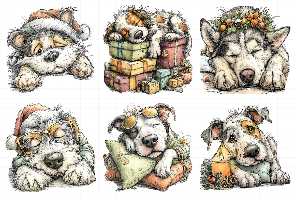 Lazy Christmas Dog Sublimation Clipr, an Illustration by Daily.Designs (Photo 5 of 5)