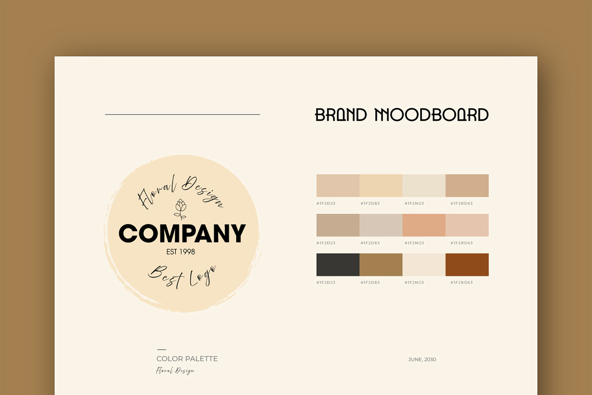 Branding Moodboard Template Design, an UI Kit Template by MightyDesign (Photo 2 of 9)