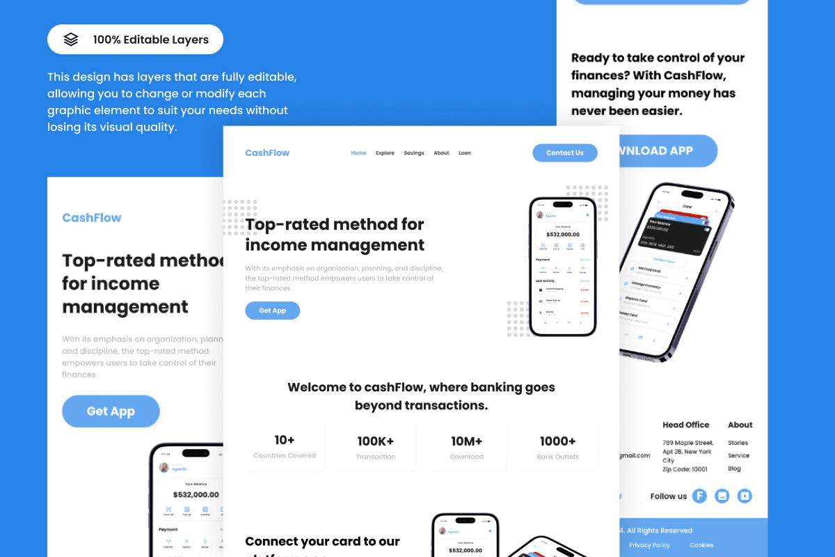 CashFlow - Banking Landing Page V1, a Landing Page Template by twinstd (Photo 3 of 5)