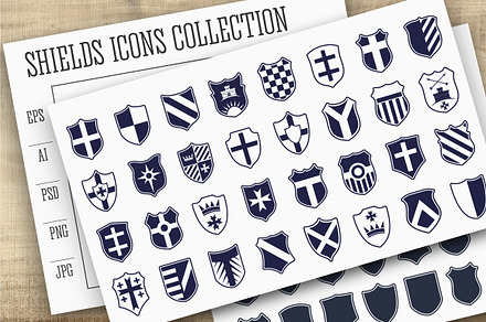 Shields Icons Vector Set