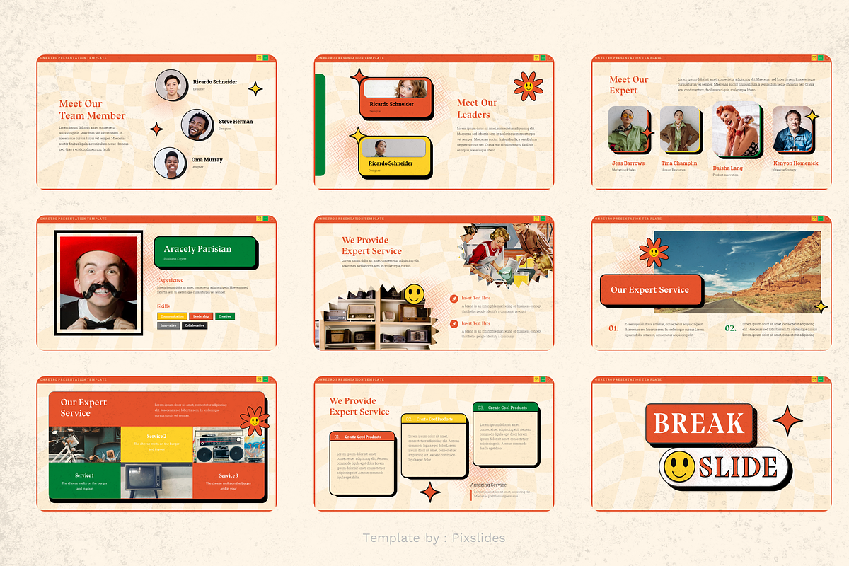Retro and Vintage Style PowerPoint, a Presentation Template by Pixslides (Photo 3 of 5)