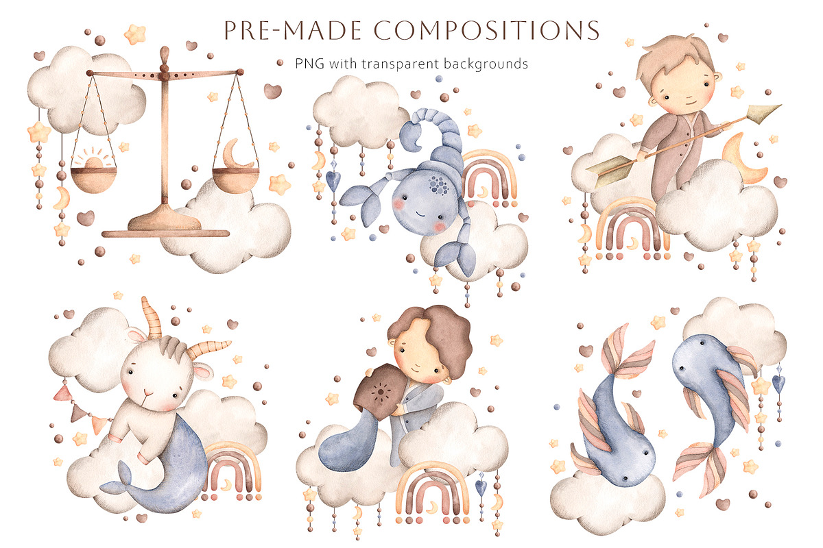 Zodiac signs, a Person Illustration by NellyaEgorova (Photo 8 of 15)