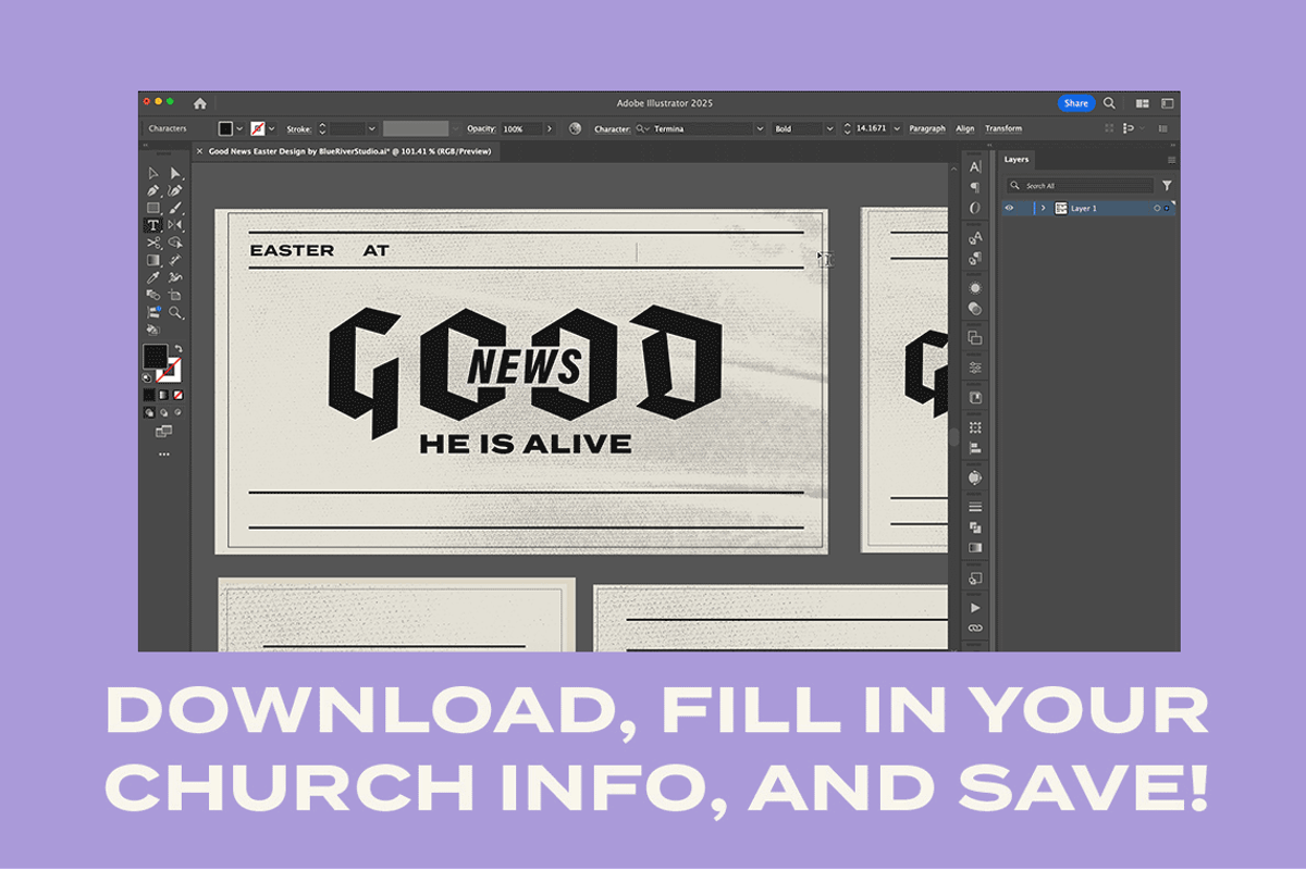 Easter Sunday Church Graphics, a Presentation Template by Blue River Studio (Photo 5 of 6)