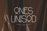 Ones Unisod - Thin Display Typeface, a Sans Serif Font by Imoodev (Thumbnail 1 of 5)