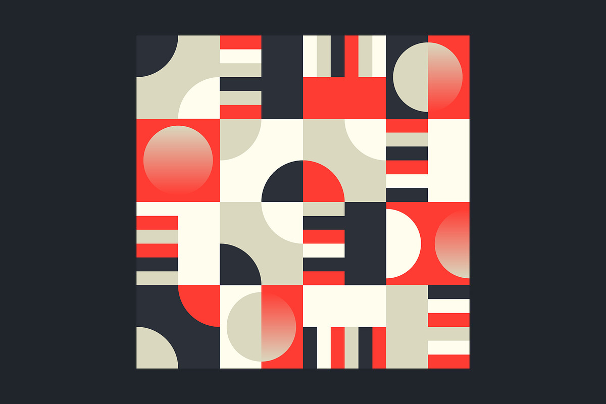 Geometric Squares Grid Pattern, a Pattern Graphic by Neo Geo (Photo 2 of 6)