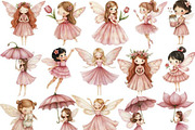 Watercolor Magical Garden Pink PNG, an Illustration by JackArt (Thumbnail 5 of 8)