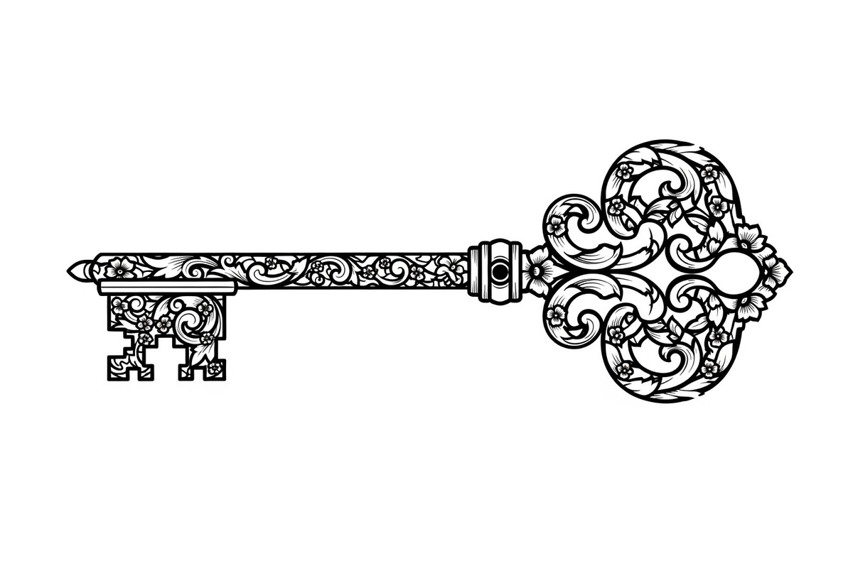 Ornamental Vintage Key SVG Bundle, an Illustration by Gaye Art (Photo 18 of 31)