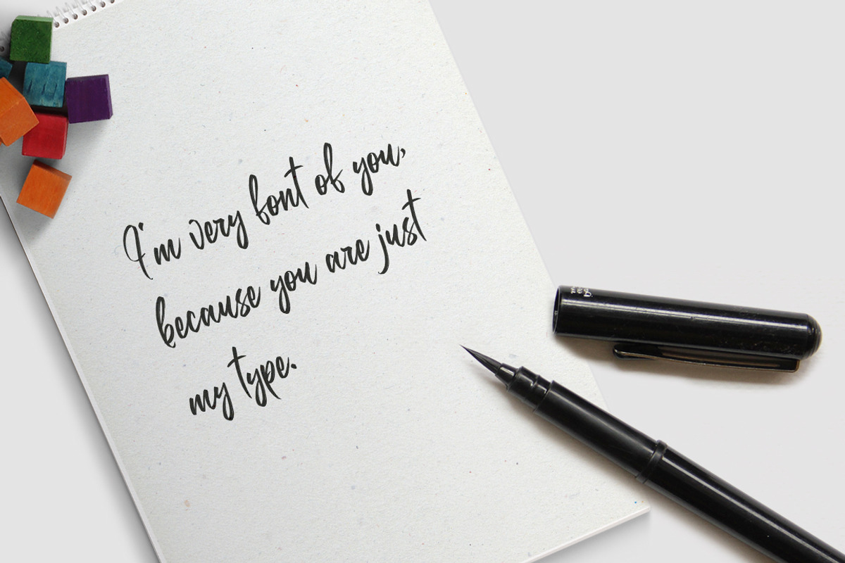 Belgedes, Hand Lettered Script Font, a Script Font by Motokiwo (Photo 13 of 14)