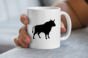 Bull Silhouette SVG, an Animal Illustration by newminddesign (Thumbnail 5 of 10)
