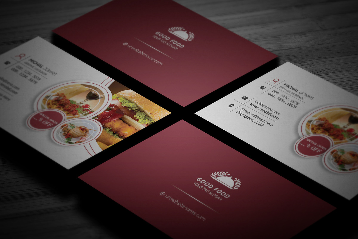 Restaurant Business Cards, a Business Card Template by Genereux Art (Photo 4 of 5)