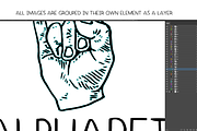 American Sign Language Alphabet, an Education Illustration by Renée from Studio neetje (Thumbnail 3 of 4)