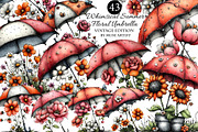 Whimsical Summer Floral Umbrella, an Illustration by DreamArtGraphic (Thumbnail 1 of 4)