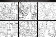 80 Alien Ruins Coloring Pages Bundle, a Brochure Template by LA Design (Thumbnail 3 of 10)