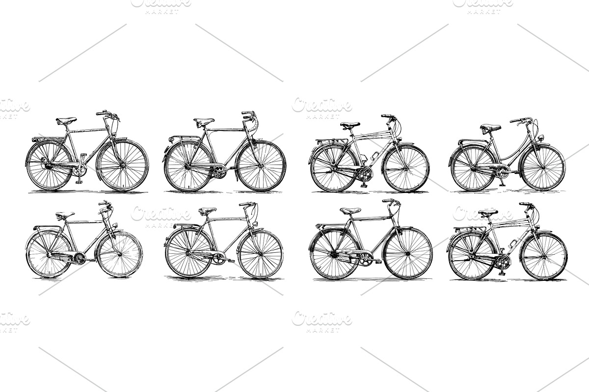 Bicycles classic modern street, a Sport Illustration by Onyx
