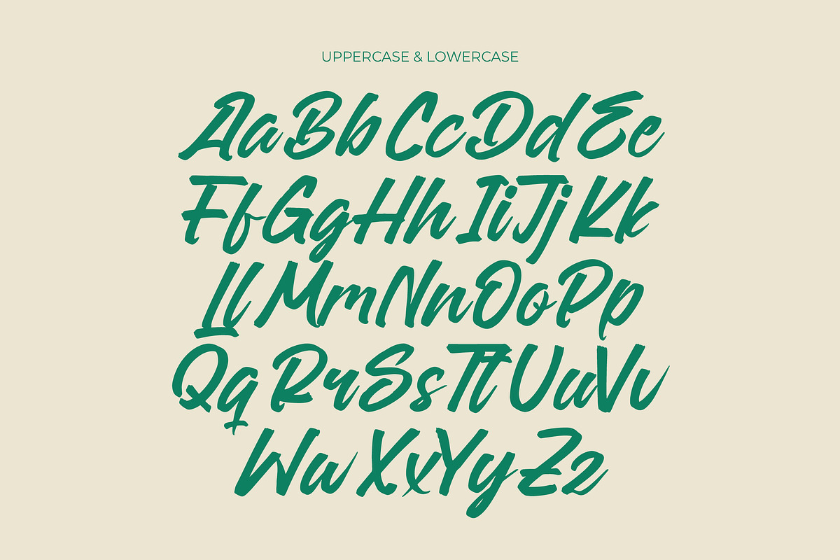 Sattyne Bregast Bold Brush Font Type, a Script Font by Letterena Studios Script (Photo 12 of 15)