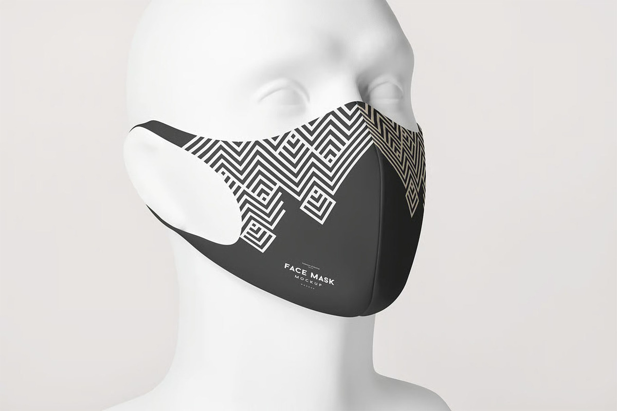 Face Mask Mock-up, a Mask Mockup by zippypixelstudio (Photo 5 of 12)