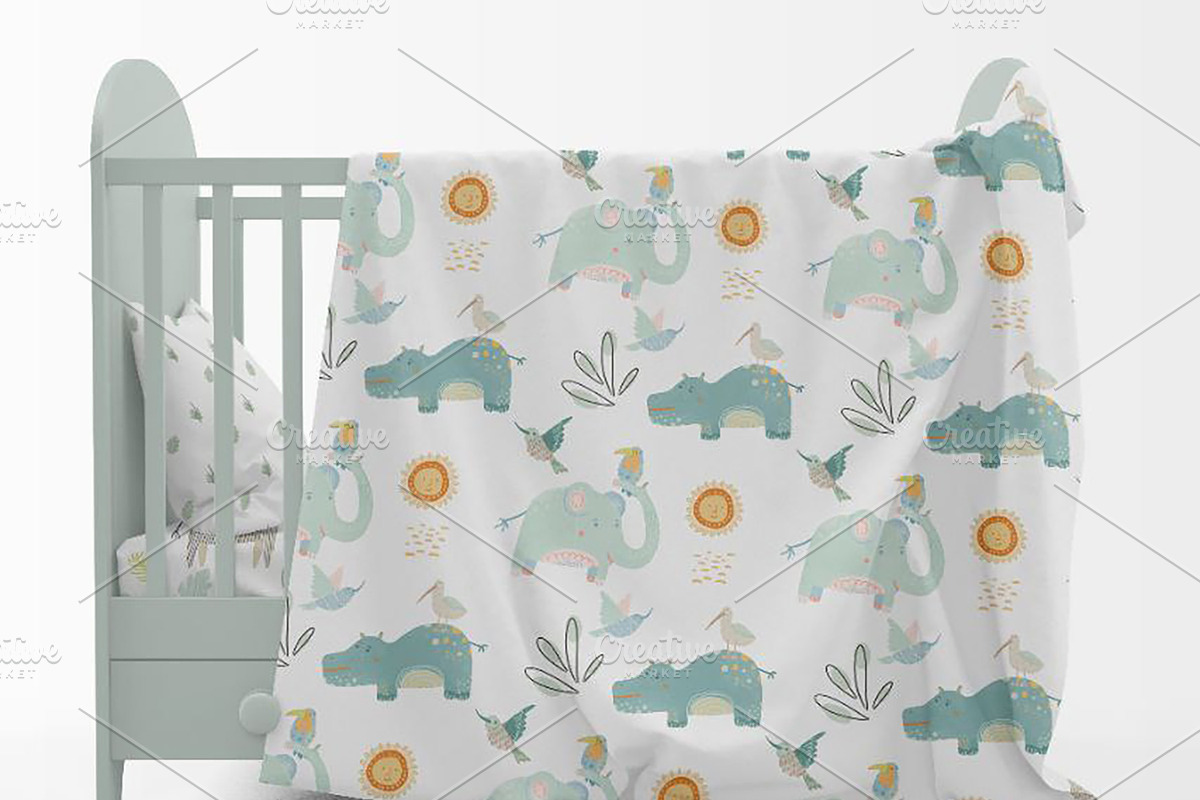Tiny Jungle set. Zoo pattern, a Pattern Graphic by Lineli (Photo 10 of 12)