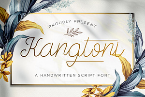 Kangtoni - Monoline Script Font