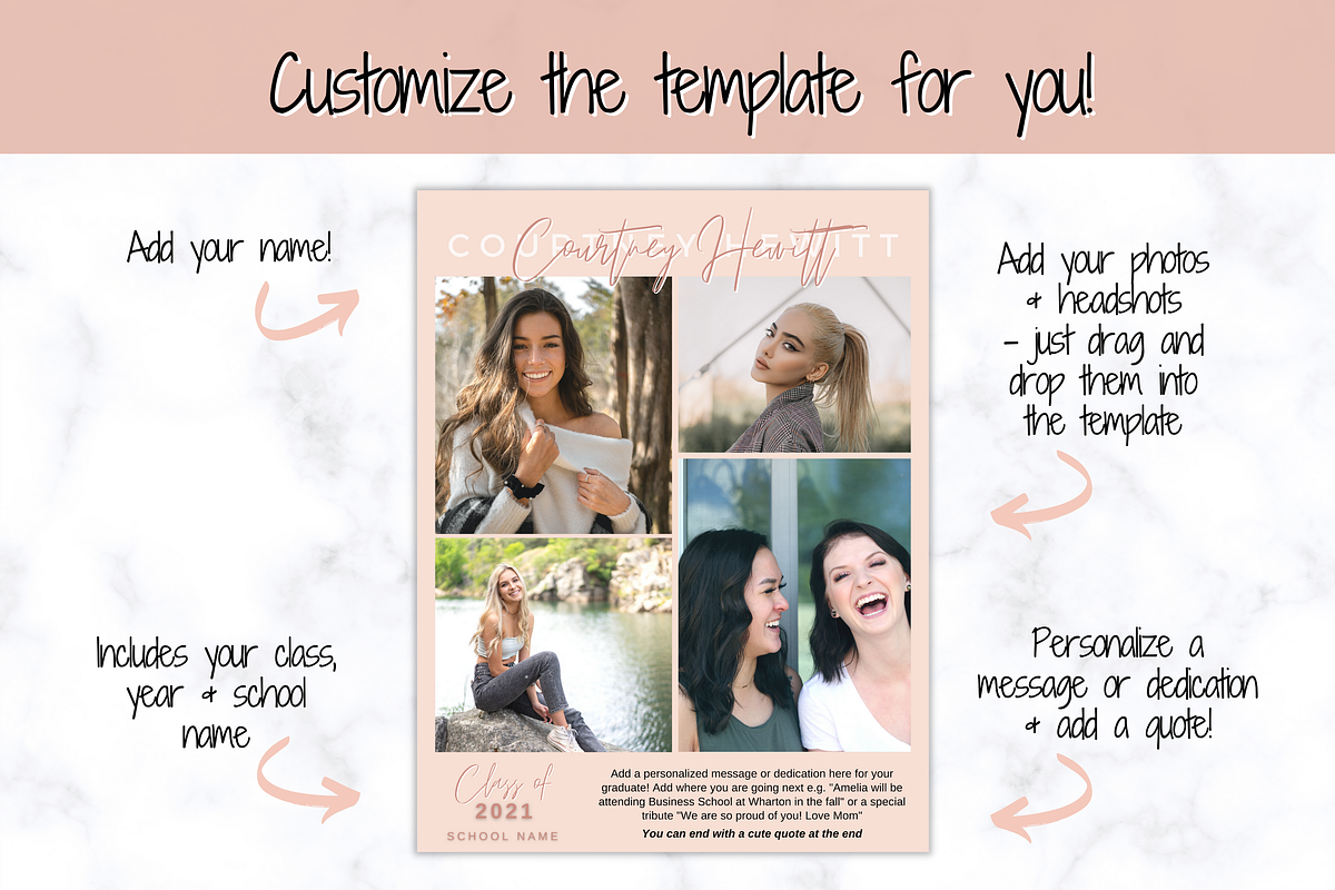 Graduation Yearbook Ad Template, a Magazine Template by Templatables (Photo 2 of 9)