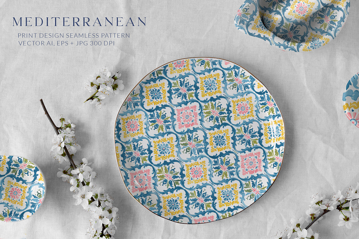 Antique Mediterranean Arabesque, a Pattern Graphic by Olya Creative (Photo 4 of 11)