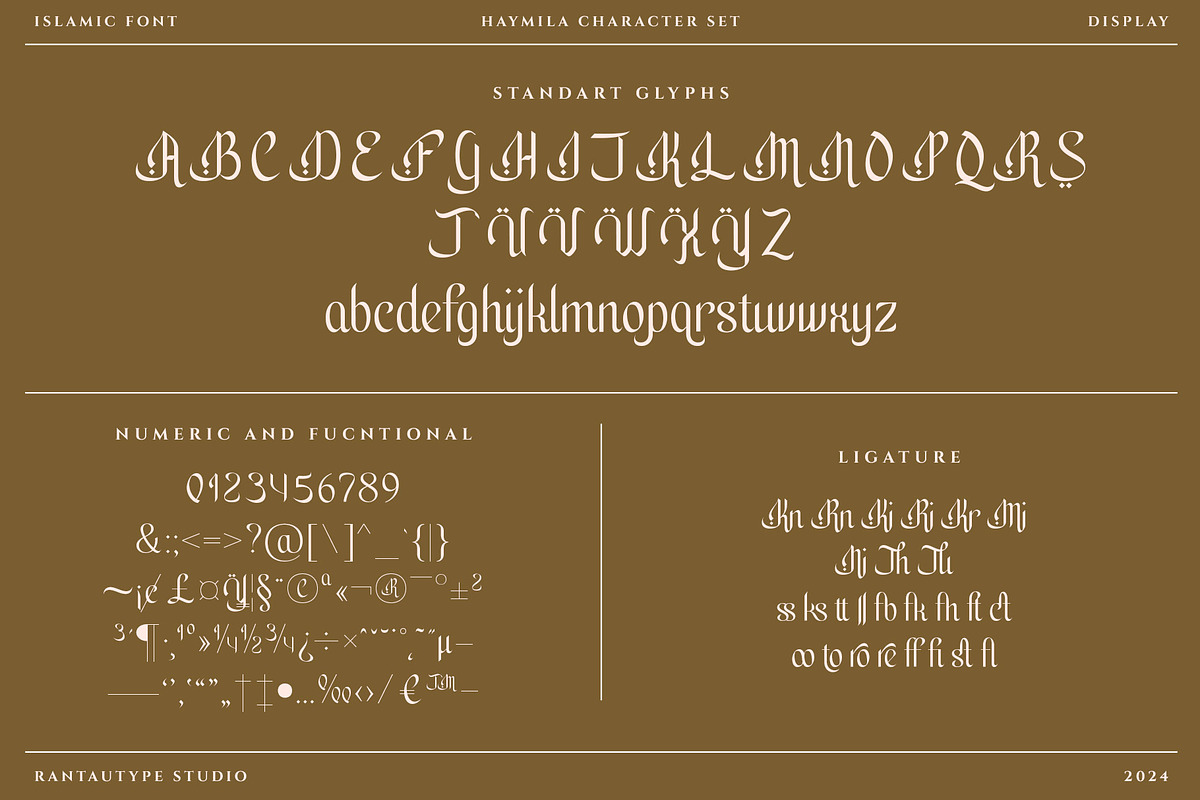 Haymila Islamic Display Font, a Serif Font by RantautypeStudio (Photo 16 of 17)