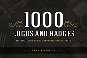 1000 Logos and Badges Bundle, a Branding & Logo Template by Vasya Kobelev (Thumbnail 1 of 39)
