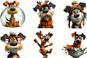 Whimsical Quirky Dog Clipart, an Illustration by Black Bird Studio (Thumbnail 3 of 6)