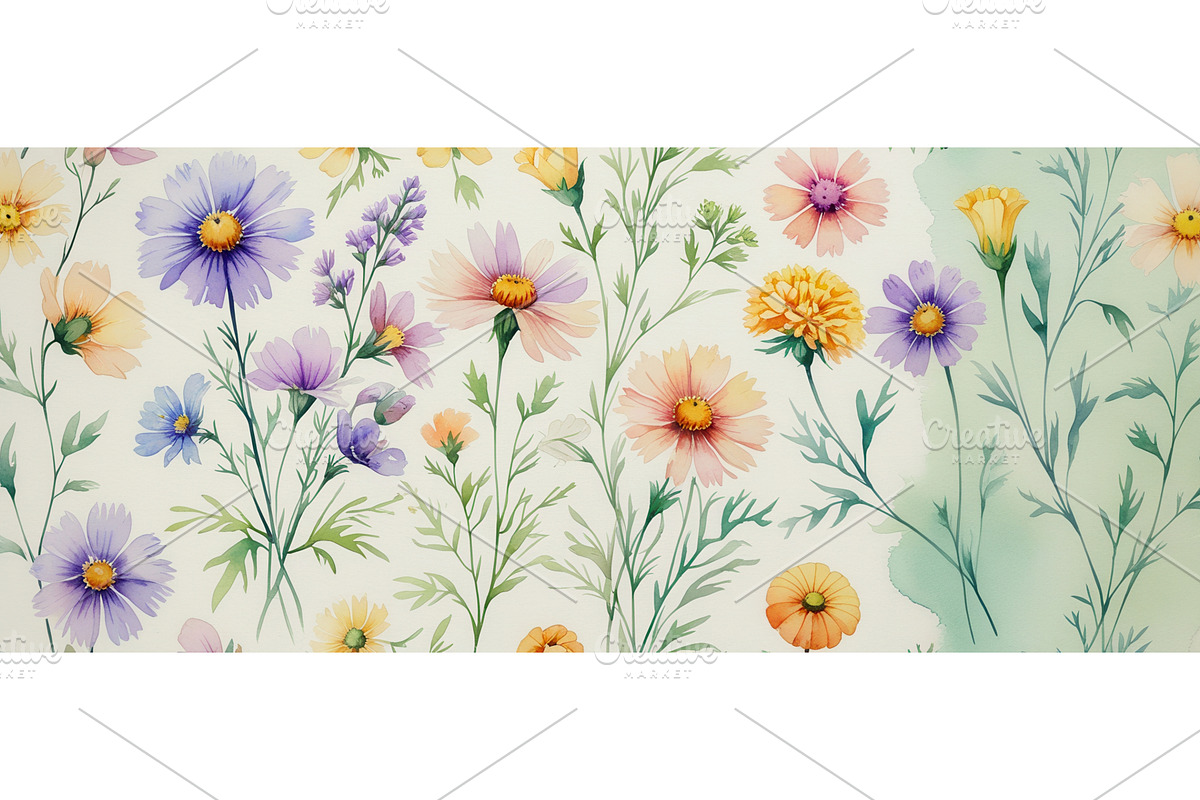 Seamless floral pattern with, an Illustration by tilialucida